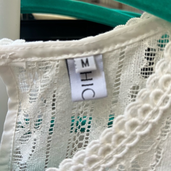 FALL Boho Crochet Lace Top in Eggshell - Picture 6 of 7